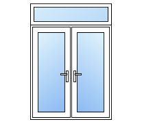 uPVC French Doors with Fan Light